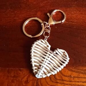 Gold Heart Bag Charm / Keychain NWOT